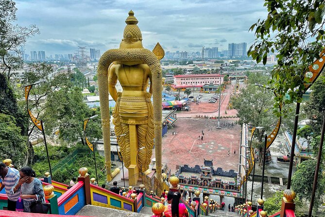 Batu Caves and Sari Experience with Batik Workshop - Dressing in a sari at Batu Caves