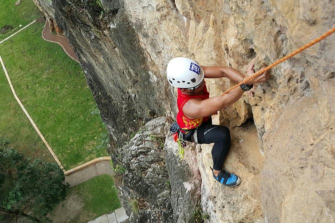 Half-Day Guided Rock Climbing in Batu Caves, Malaysia - The safety briefing and gear fitting