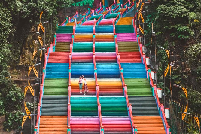 Kuala Lumpur Instagram Tour Most Famous Spots - Batu Caves and the rainbow staircase