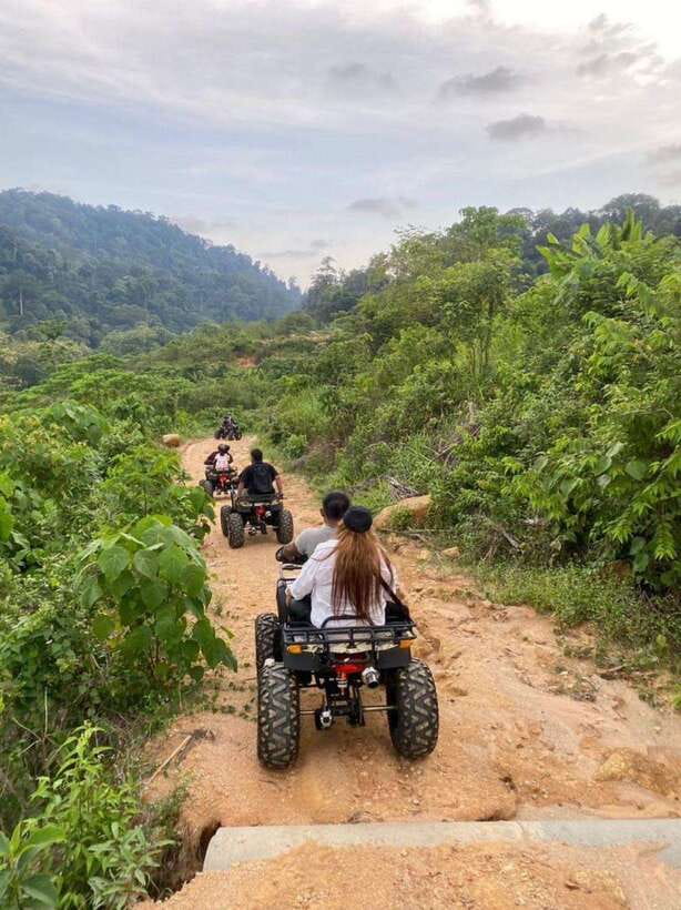 Langkawi:ATV Ride at Matchinchang Mountain Foothill - The real challenge: rocks, rivers, and steep ground