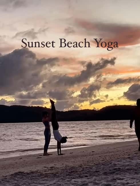 Langkawi: Enchanting Sunset Beach Yoga at Cenang Beach - A sunset class with more than stretching