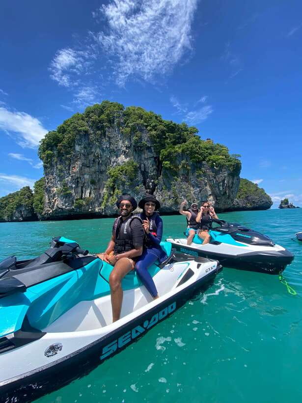 Langkawi Jet Ski Tour Dayang Bunting Free Drone Video - Riding across the Langkawi archipelago