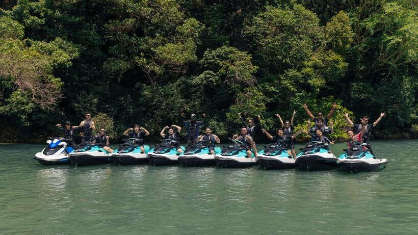 Langkawi Jet Ski Tour Dayang Bunting Free Drone Video - Hidden coves, limestone cliffs, and quieter water