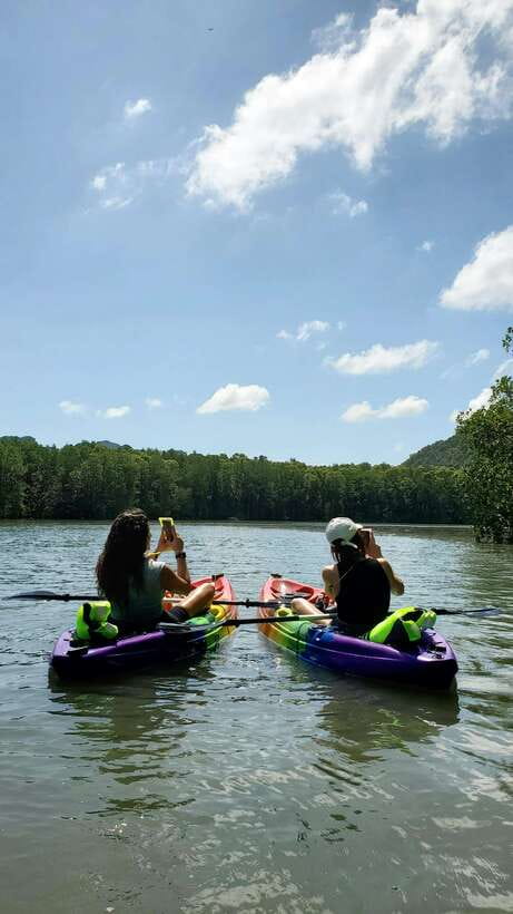 Langkawi : Kilim Geoforest Mangrove Kayak Tour with Lunch - Paddling under limestone cliffs