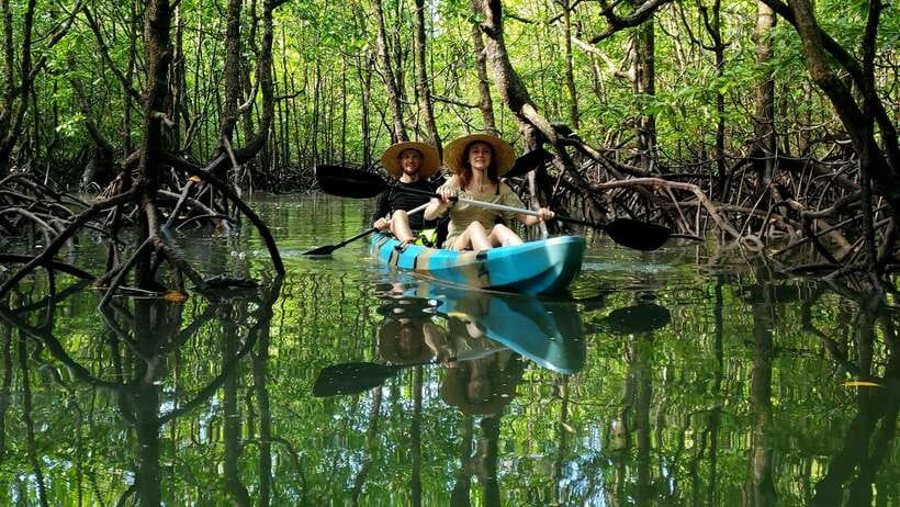 Langkawi : Kilim Geoforest Mangrove Kayak Tour with Lunch - The short boat ride to the kayak base