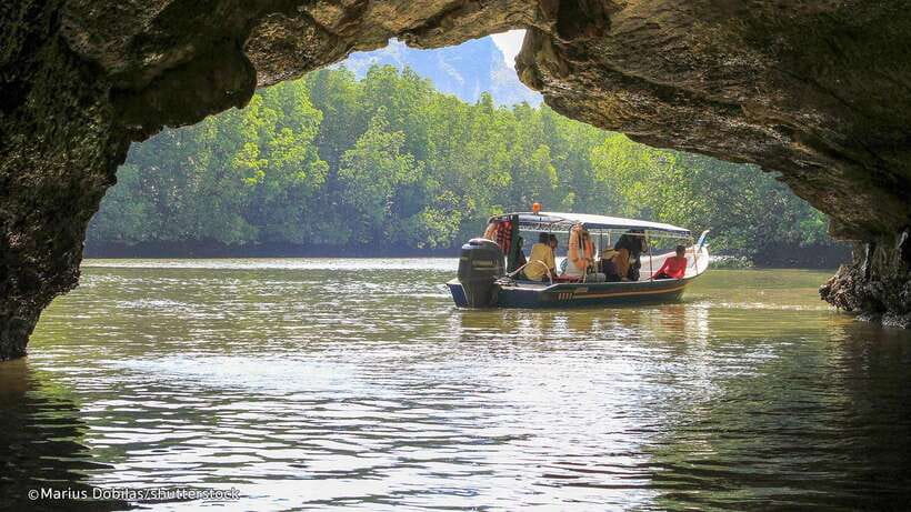 Langkawi: Mangrove Kilim UNESCO Geopark & Cave Tour - Eagle watching close to the boat