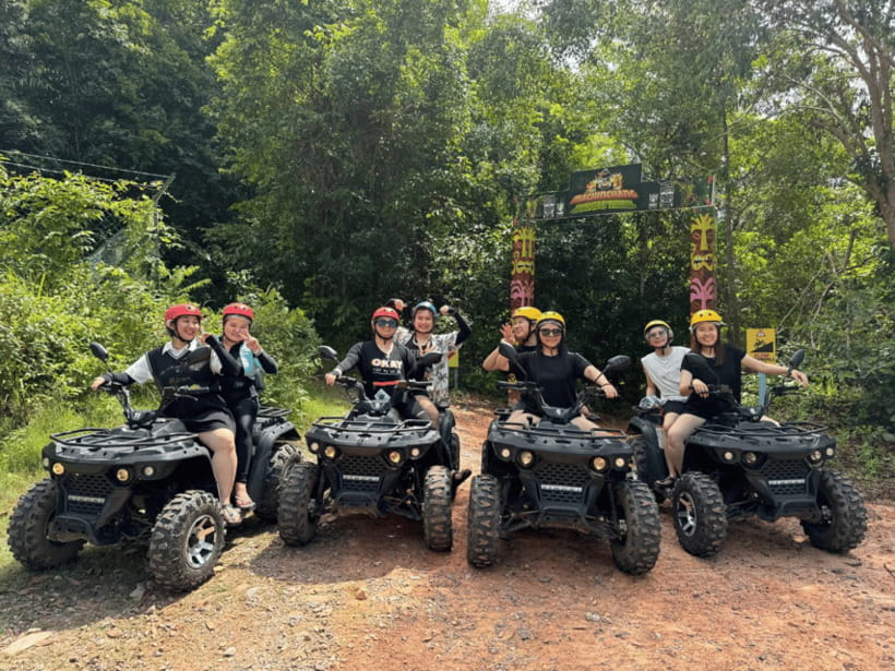 Langkawi: Sky ATV Ride at Mountain Manchinchang - The trail mixes jungle tracks, rocky climbs, and open views