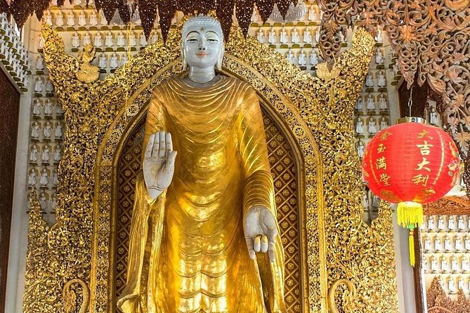 Penang Half Day City Tour with The Top Komtar - Burmese detail at Dhammikarama Temple