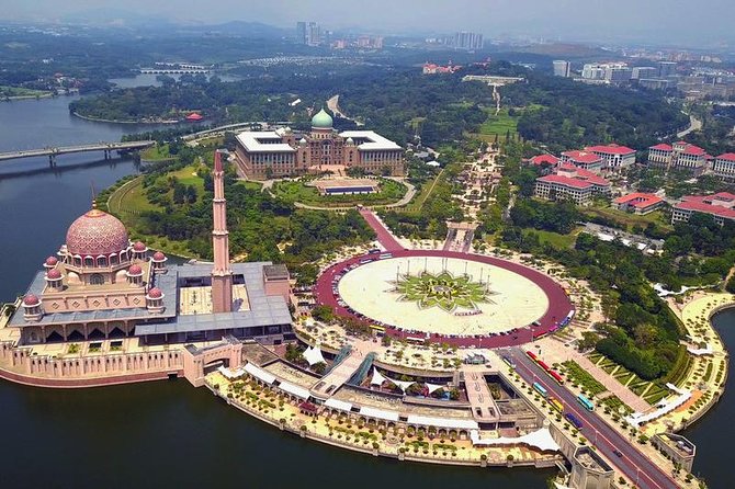 Putrajaya Tour with Traditional Boat Cruise & Pink Mosque (Private) - Ministry buildings and the view from Putrajaya International Convention Centre