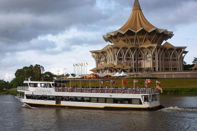 Sarawak Sunset River Cruise with Return Transfer - Riverfront sights, old buildings, and village views