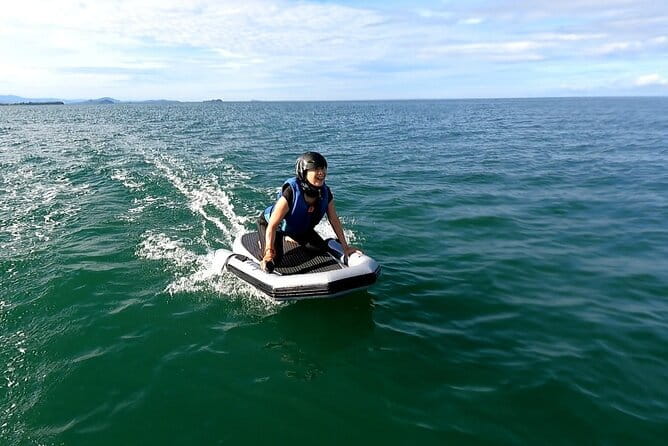 Sunset E-Foil Experience in Tanjung Aru Beach - Kneeling first, then short controlled flights